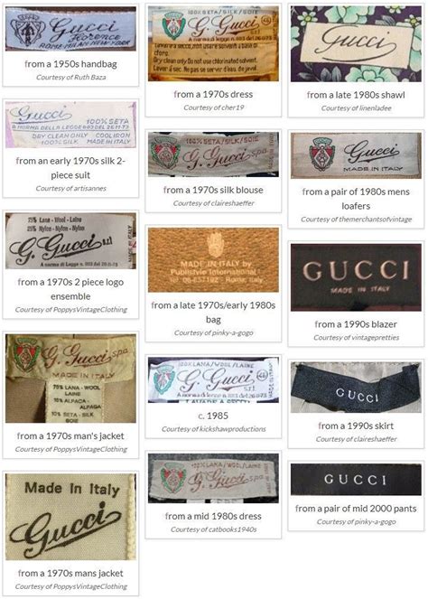 authentic gucci tag|vintage gucci tags.